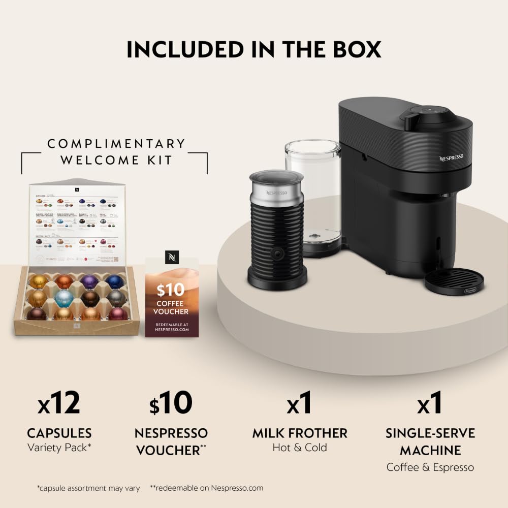 Liquorice Black Coffee Machine with Milk Frother X890