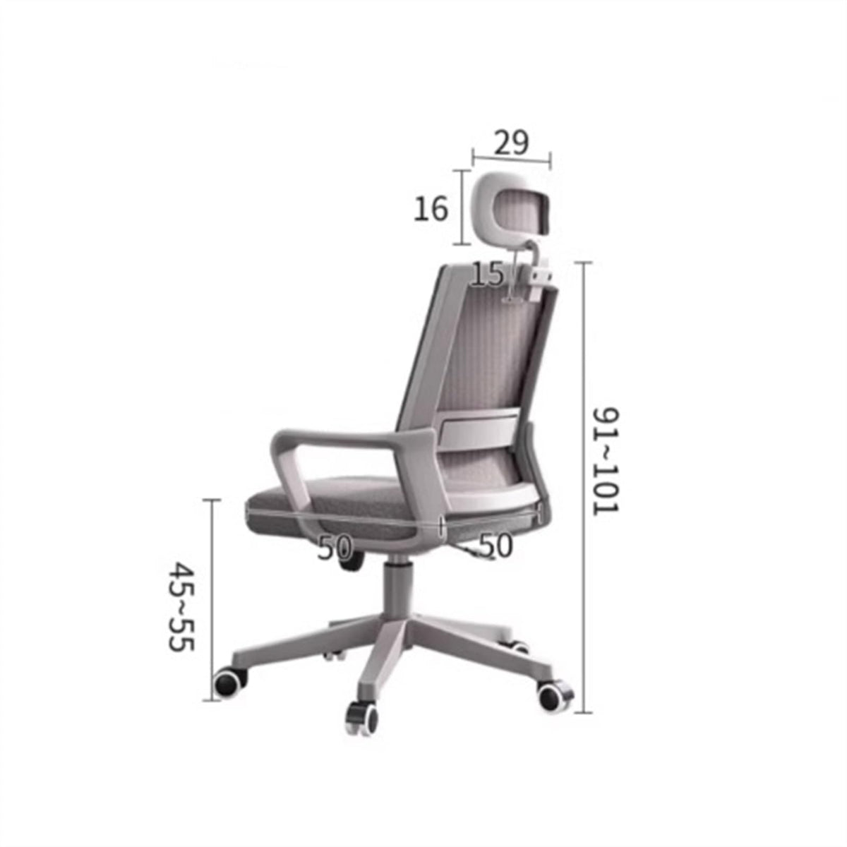 Ergonomic Mesh High Back Reclining Office Chair Y35043