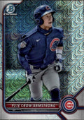 2022 Bowman Chrome Prospects Pete Crow-Armstrong Mojo Refractor RC Baseball Rookie Card K63606