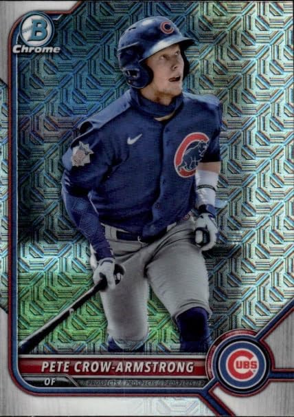 2022 Bowman Chrome Prospects Pete Crow-Armstrong Mojo Refractor RC Baseball Rookie Card K63606