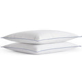 Soft Thin Standard Size Pillows Set of 2 with Down Alternative Fill White K774090