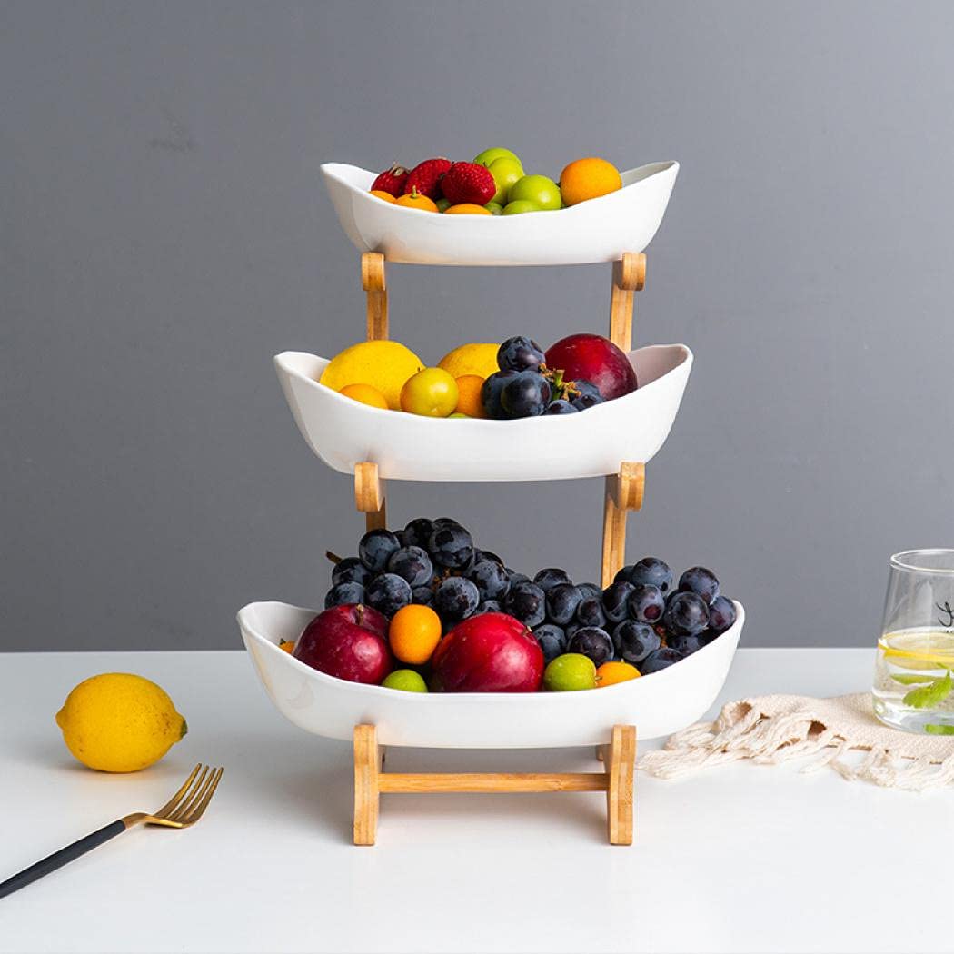 3 Tier Ceramic Fruit Basket Stand K12429