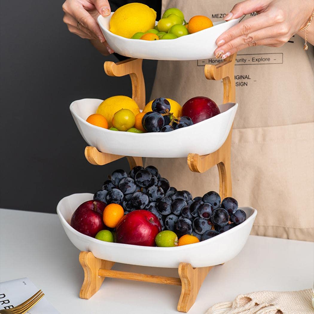 3 Tier Ceramic Fruit Basket Stand K12429