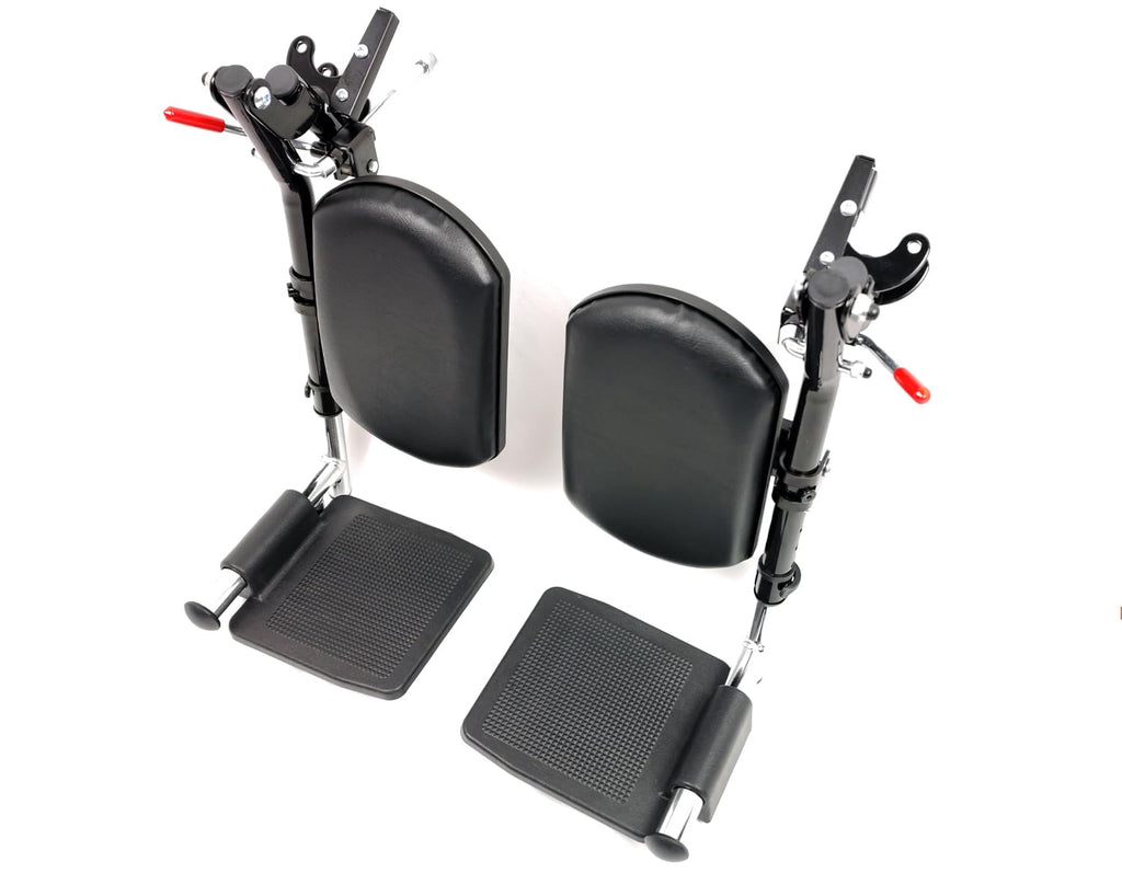 Wheelchair Elevating Leg Rests with Padded Calf Pad and Composite Footplates, 1 Pair T51257