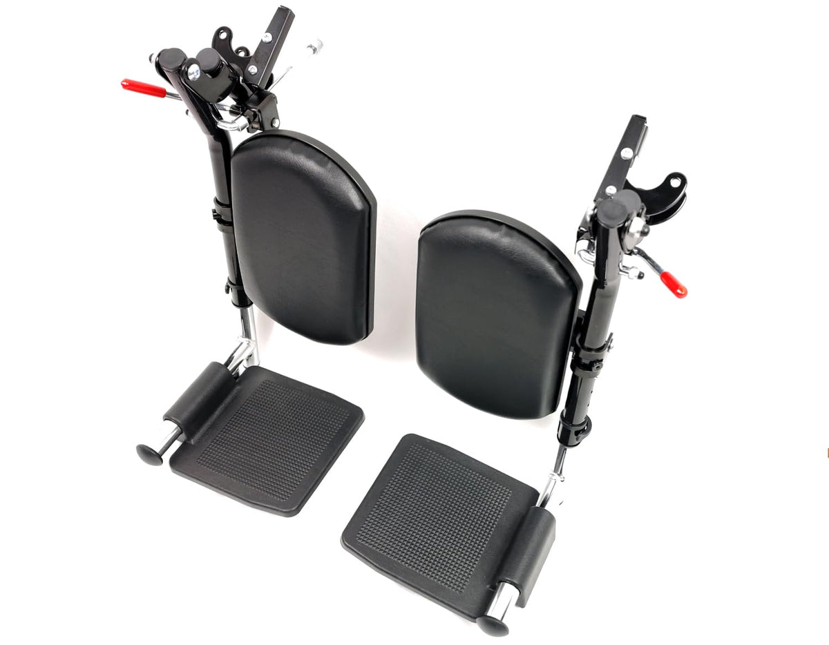 Wheelchair Elevating Leg Rests with Padded Calf Pad and Composite Footplates, 1 Pair T51257