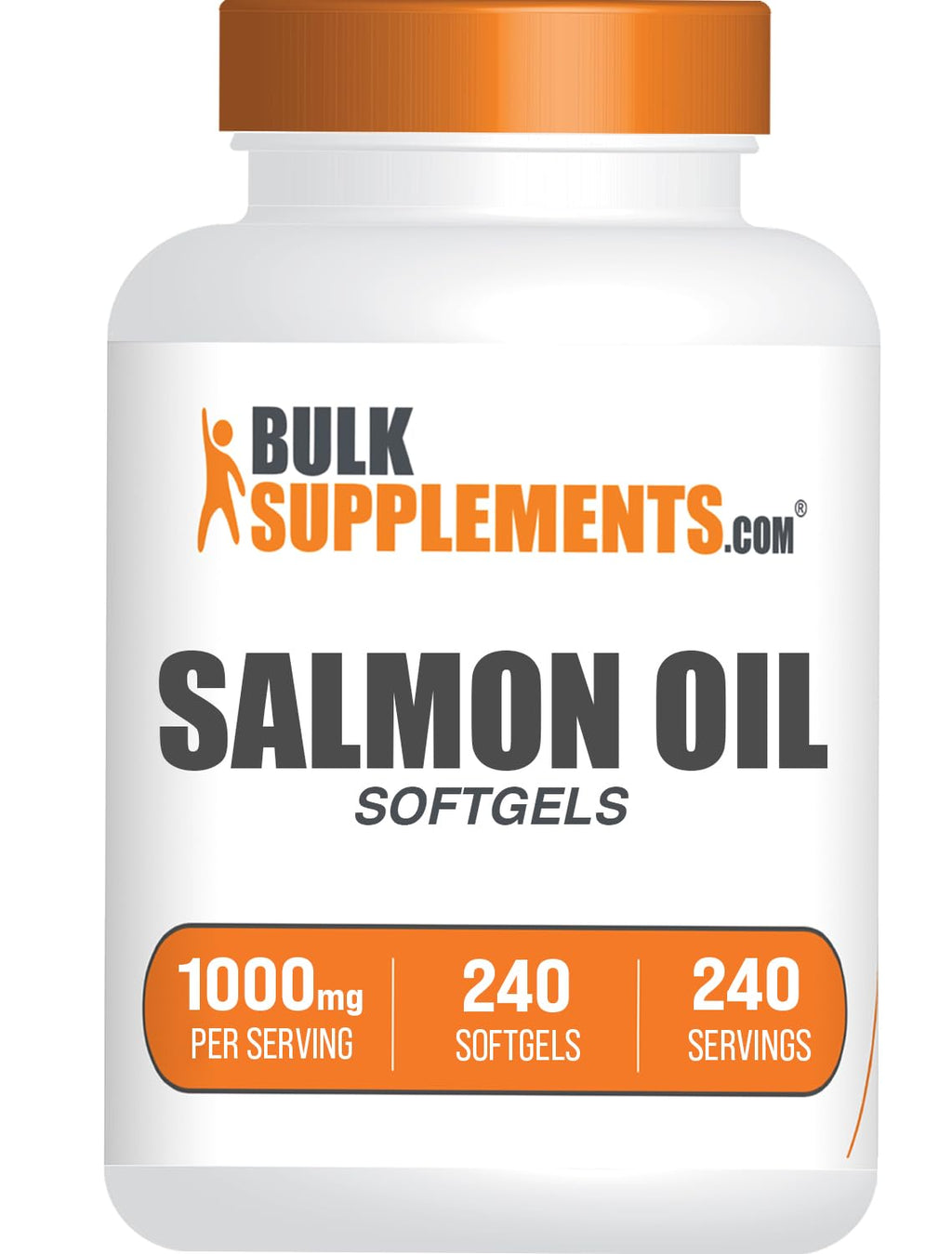 Salmon Oil Softgels - Omega 3, 1000mg, Gluten Free, 240 Count E489
