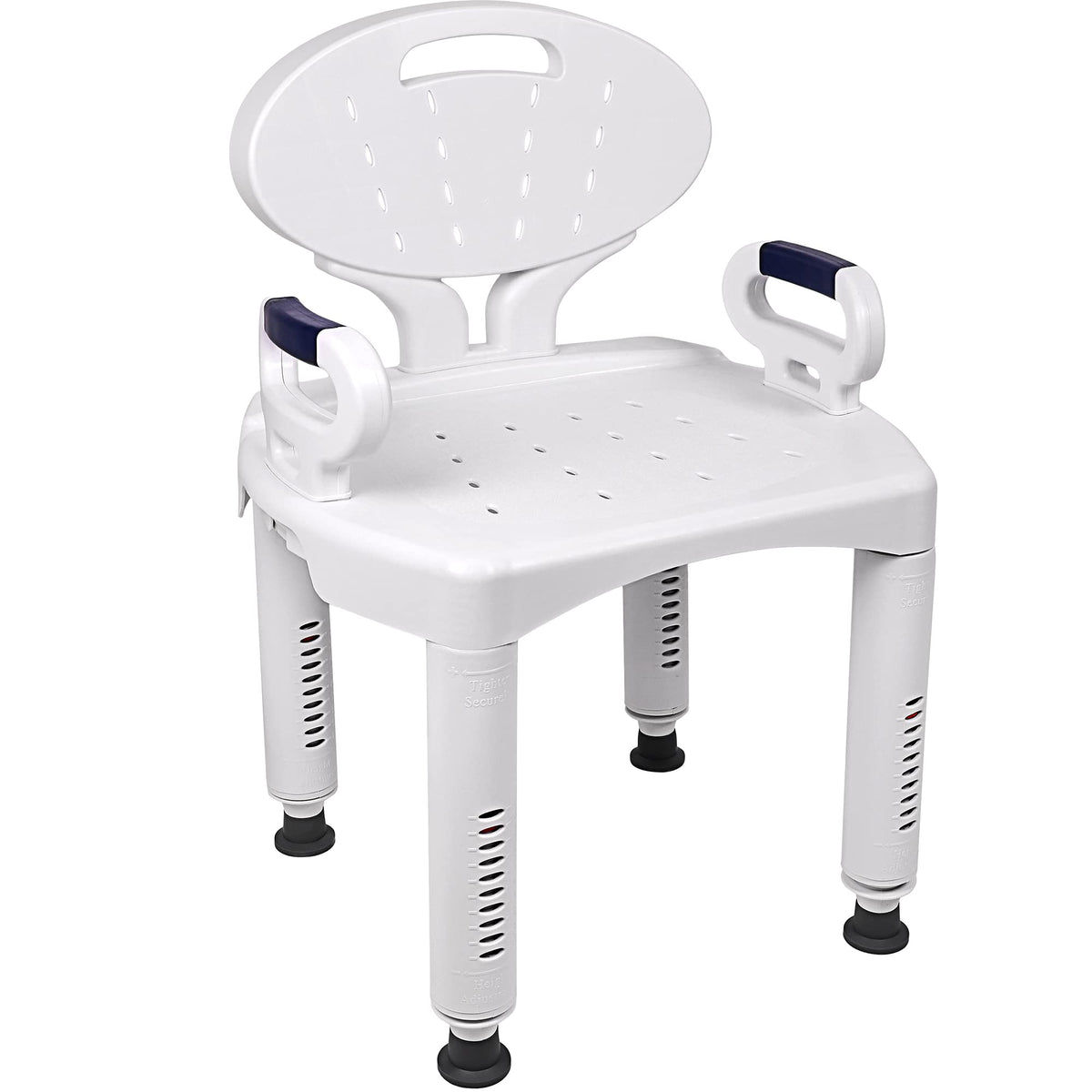 Shower Chair Bath Seat with Padded Arms, Removable Back and Adjustable Legs X67100