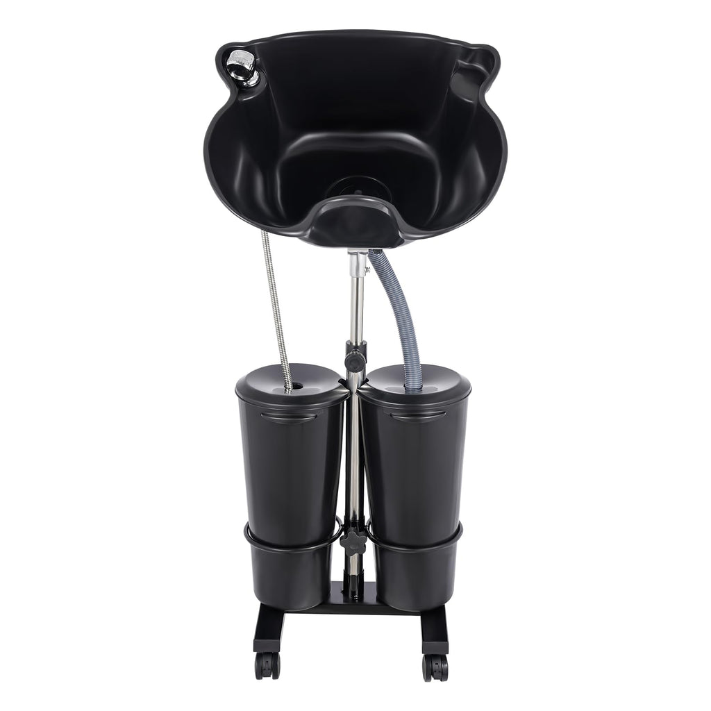 Portable Shampoo Bowl with Electric Pump, Height Adjustable Hair Washing Station U844