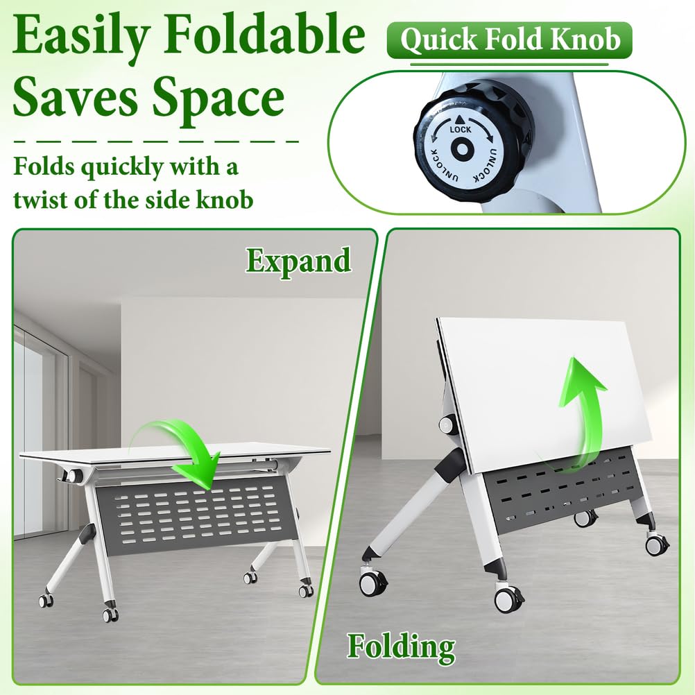 Portable Resin Flip Training Table 55x24x30 Inch L340039