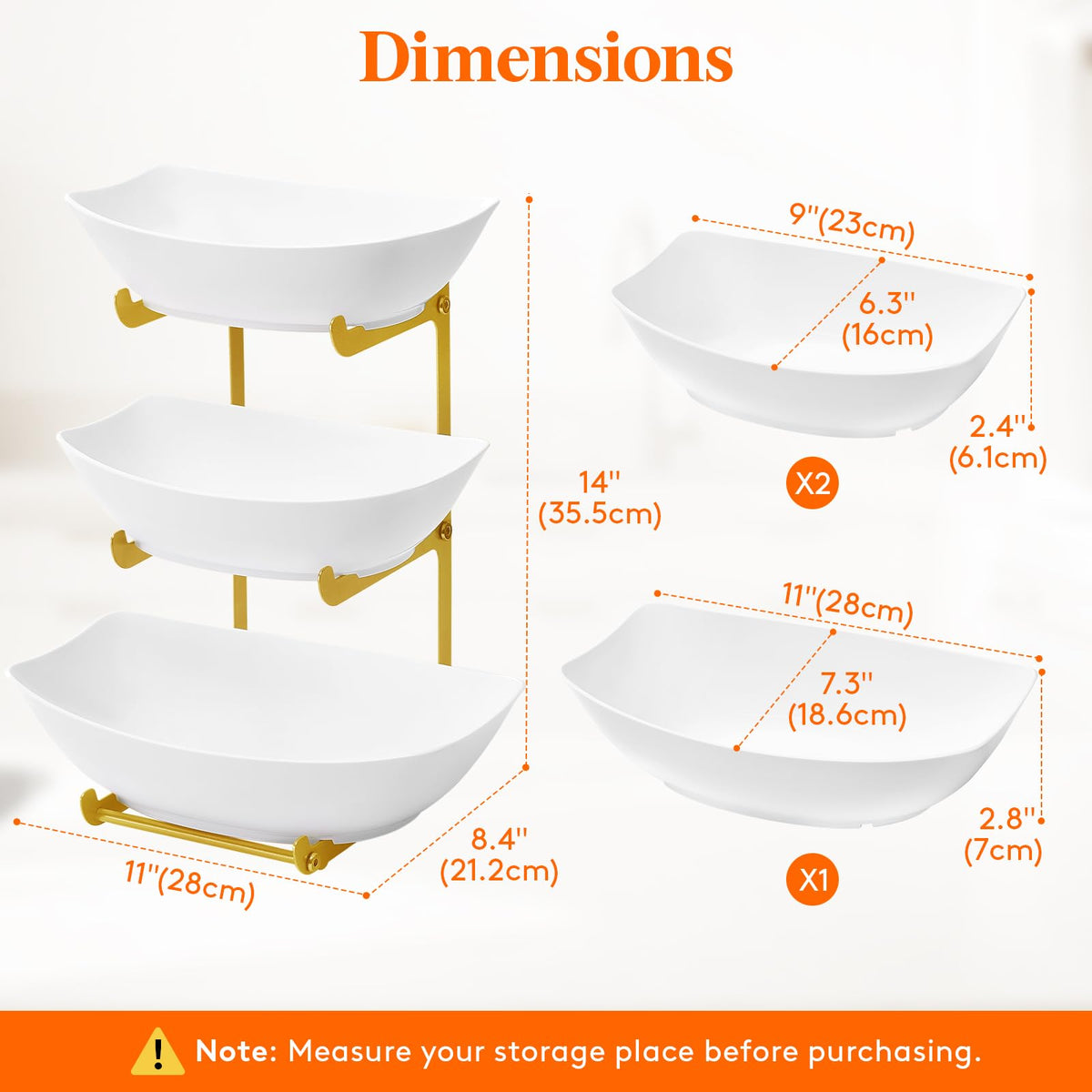 3 Tier Plastic Fruit Bowl H4509