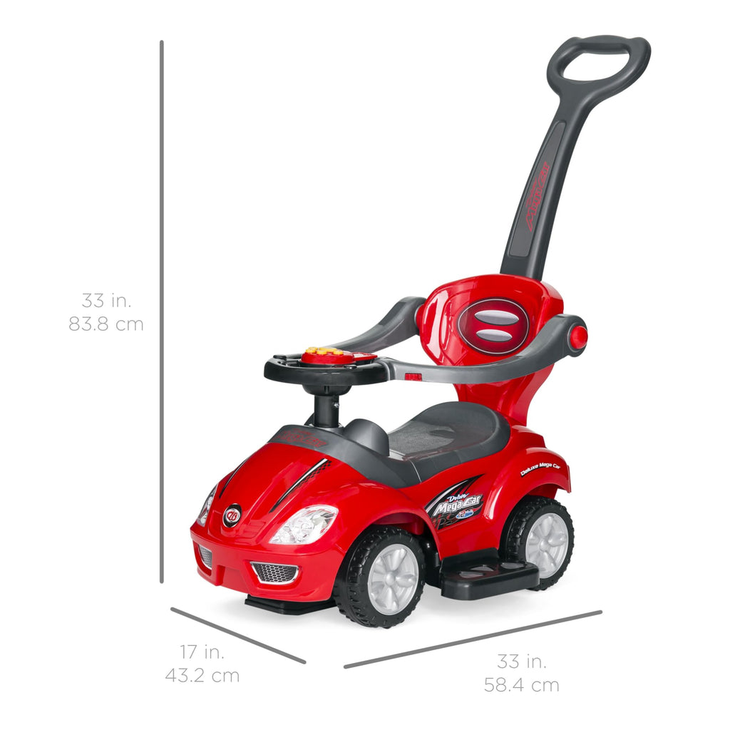 Kids 3-in-1 Push and Pedal Ride On Car B534