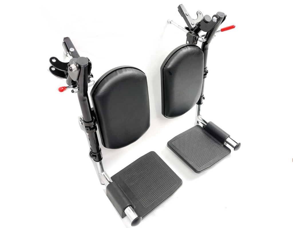 Wheelchair Elevating Leg Rests with Padded Calf Pad and Composite Footplates, 1 Pair T51257