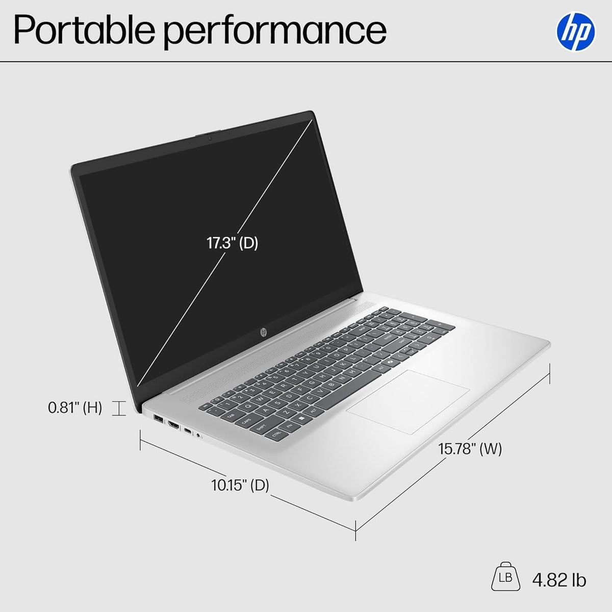 17.3" HD+ Touchscreen Laptop, AMD Ryzen 5, 16GB RAM 1TB SSD, Silver Y23526