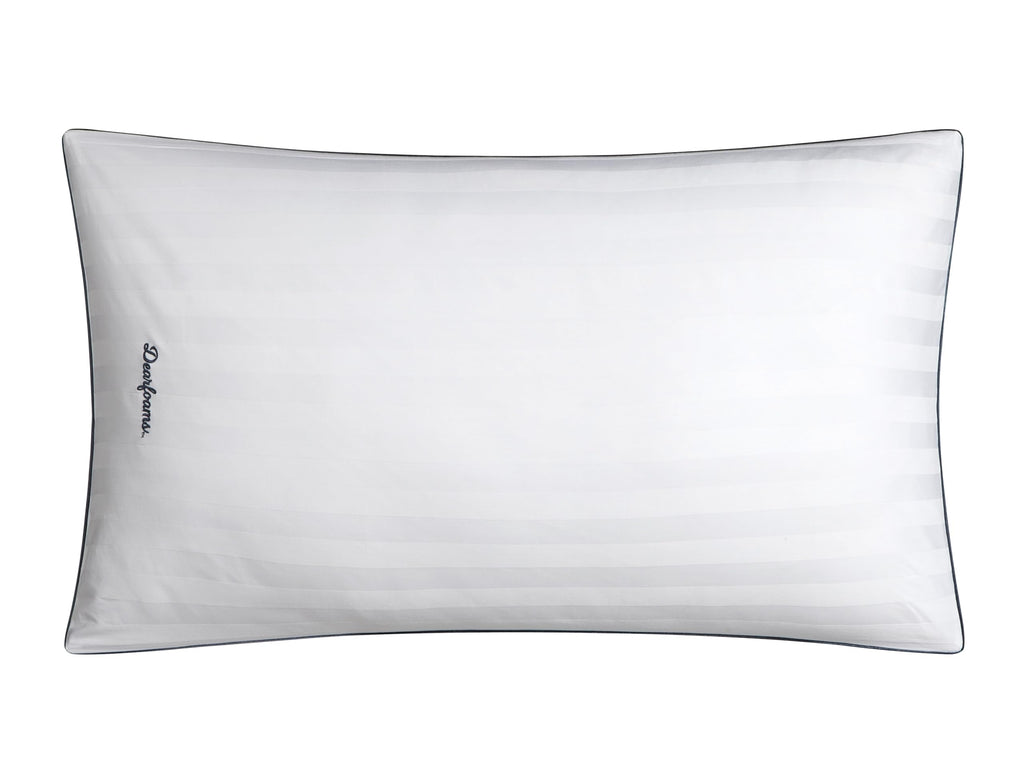 Set of 2 King Size Cotton Stripe Down Alternative Bed Pillows K864734