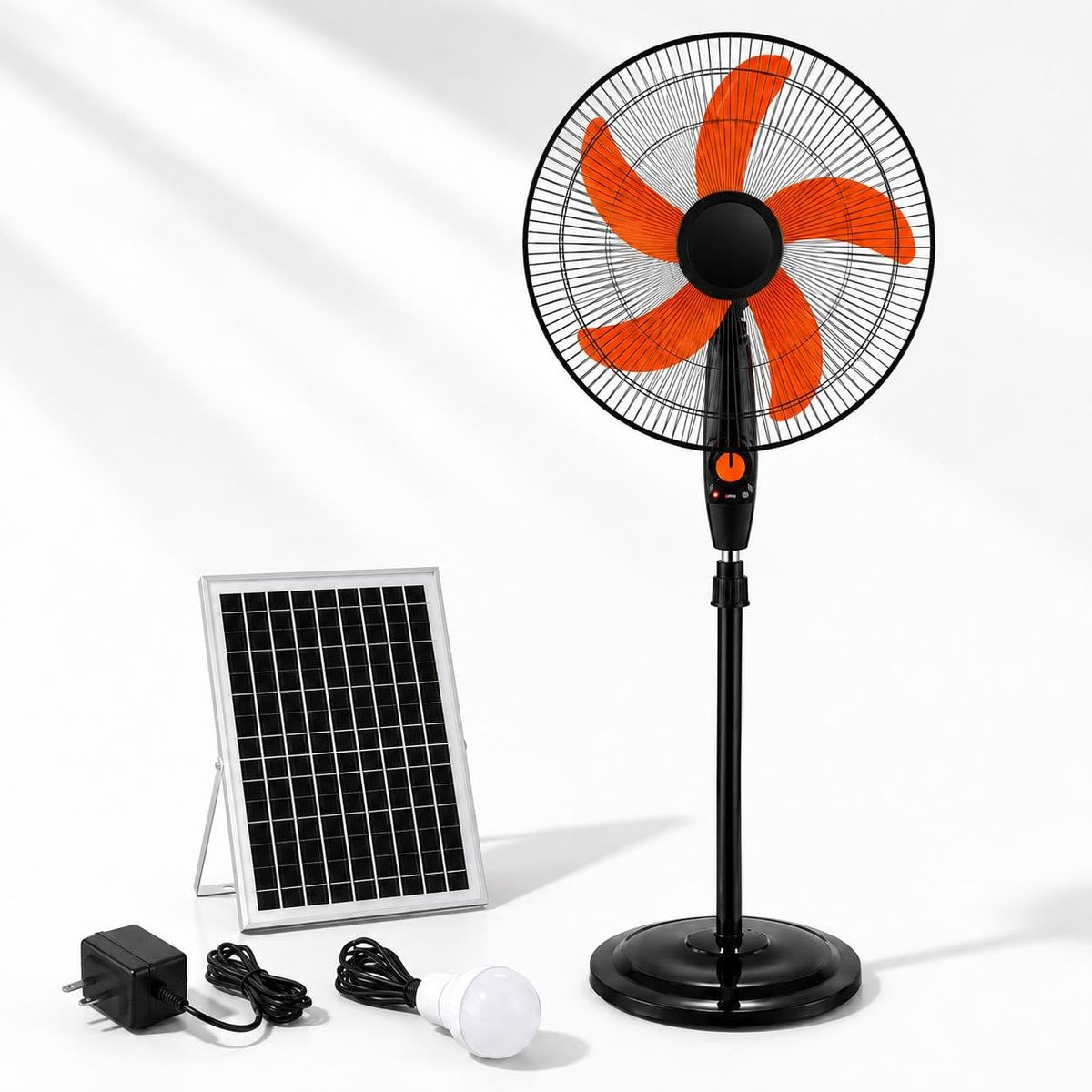 Rechargeable Pedestal Fan with Solar Panel K52097