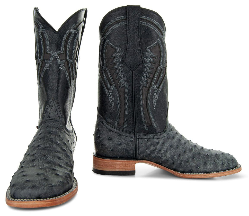 Ostrich Print Cowboy Boots F3796