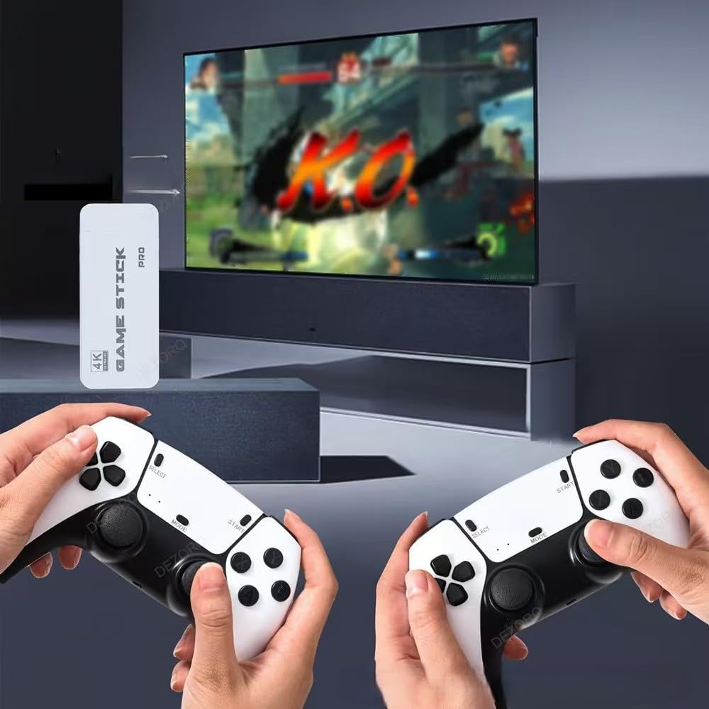 Wireless Retro Game Console with 4K Output and 2.4G Controllers 128GB O2741