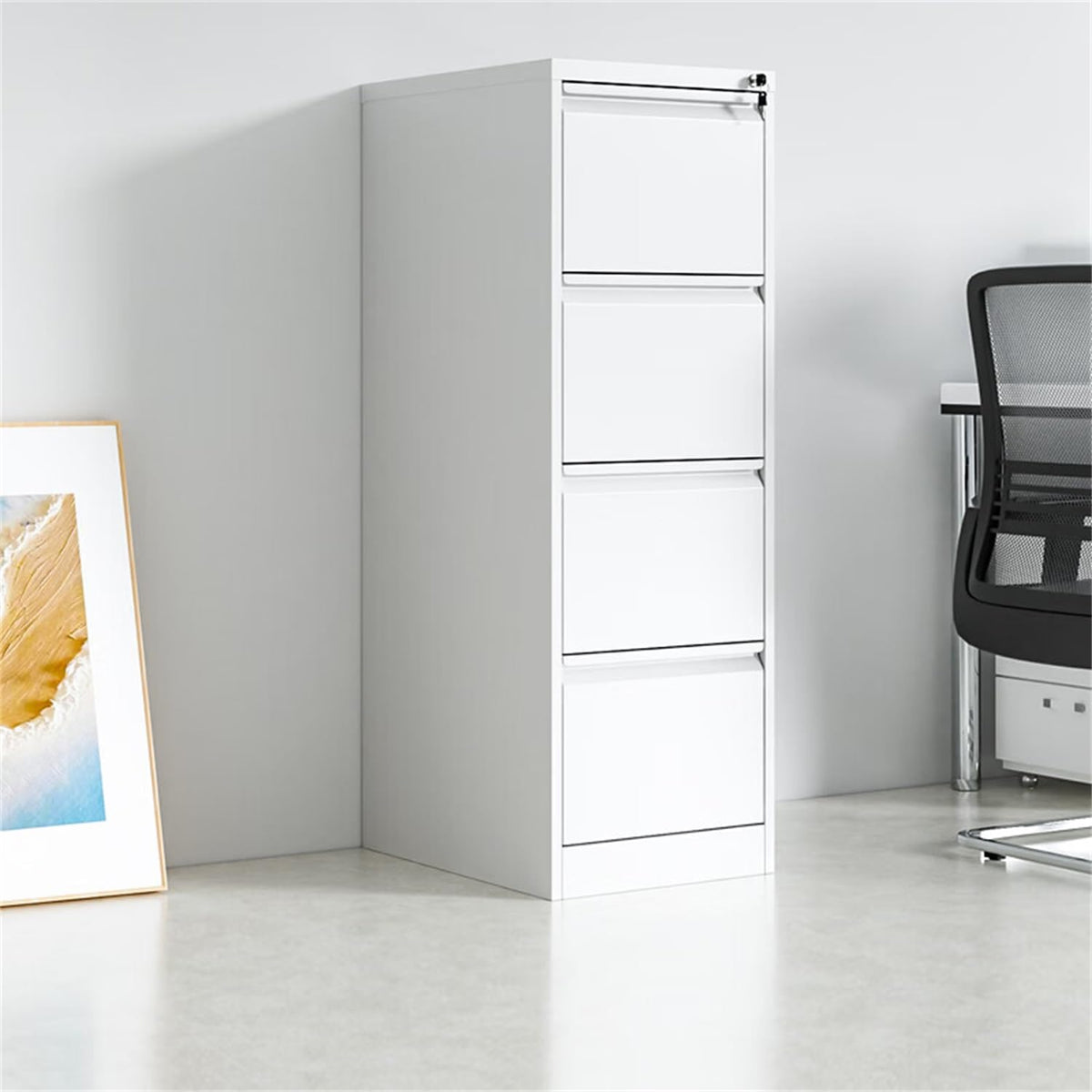 4 Drawer Vertical Metal File Cabinet with Lock Y9354