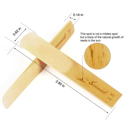 10 Pack Strength 1.5 Alto Saxophone Reeds with Plastic Box L5812