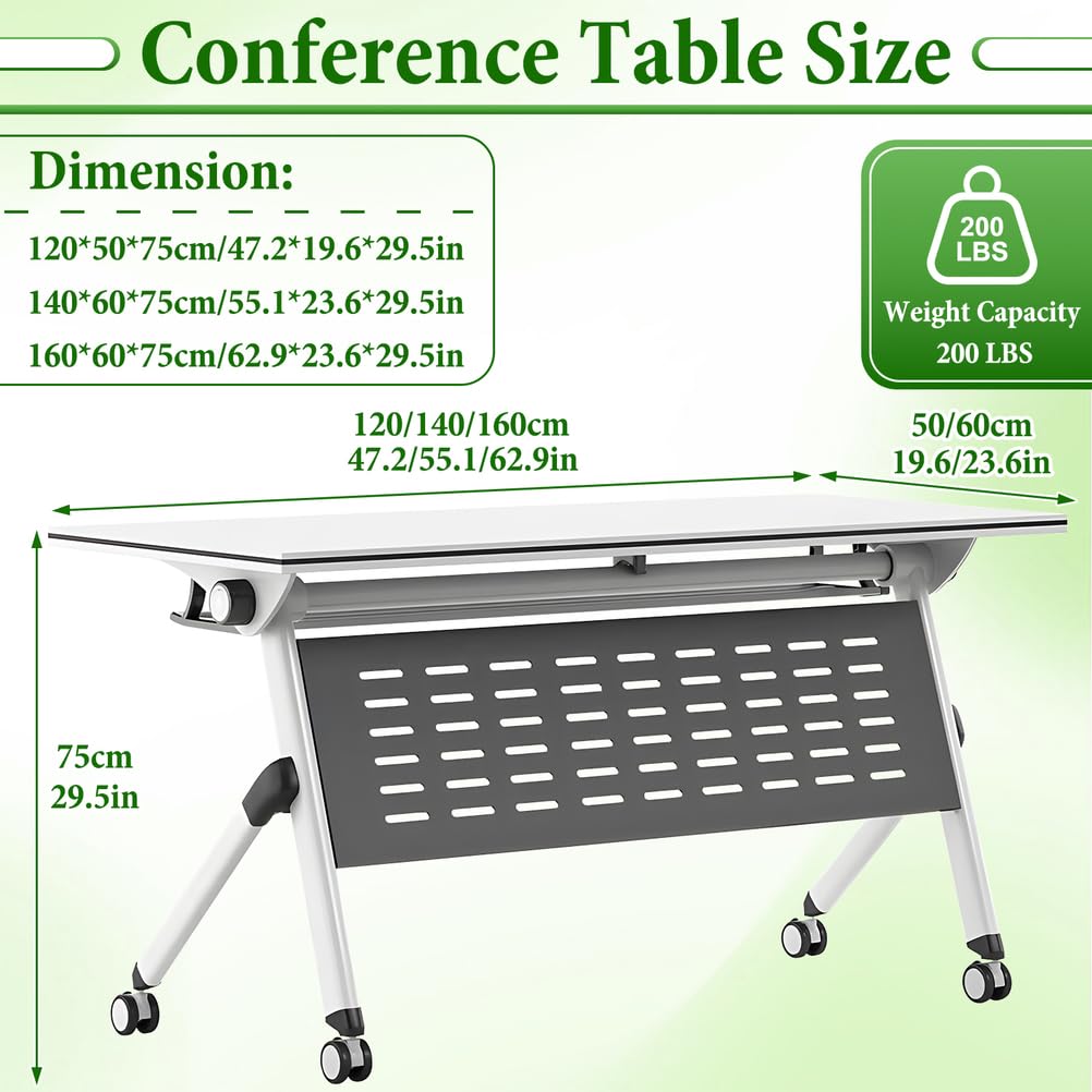 Portable Resin Flip Training Table 55x24x30 Inch L340039
