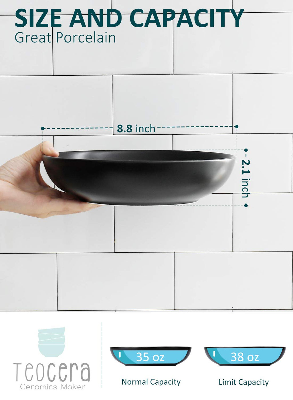 Black Pasta Bowls Set of 4 and Coffee Mugs Set of 4 X873