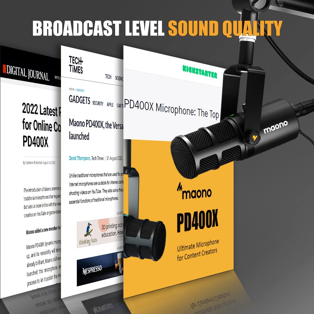 Dynamic Microphone, USB/XLR Podcast PC Mic G653275