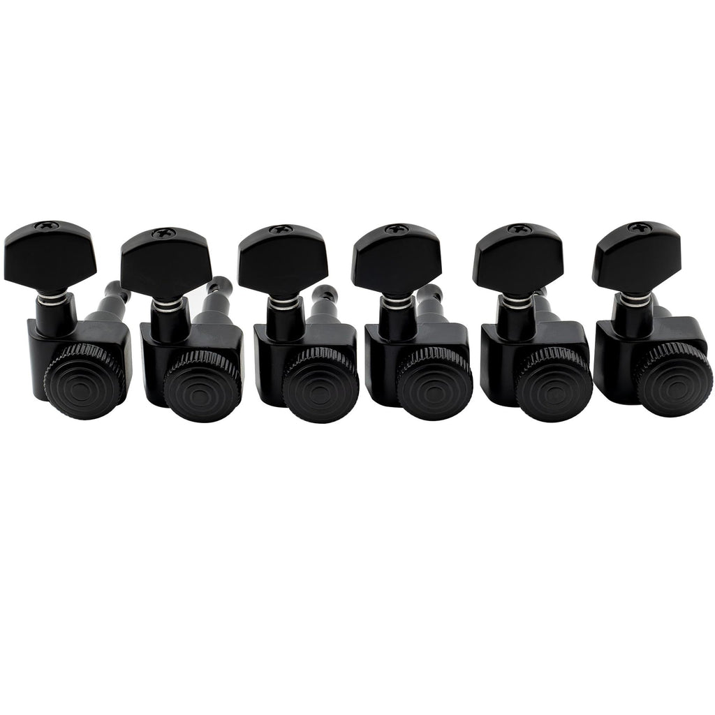 Black 6 Inline Locking Guitar Tuners Set K619