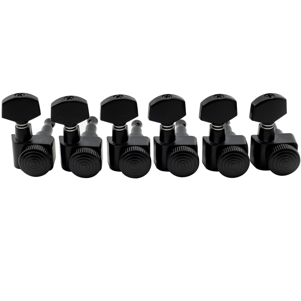 Black 6 Inline Locking Guitar Tuners Set K619
