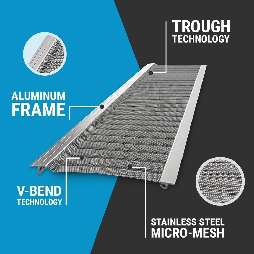 Stainless Steel Micro-Mesh Gutter Guard Kit 48 Ft. L126934