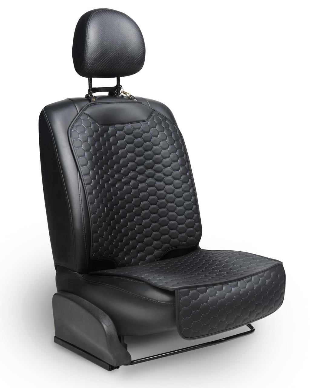 Black-Brown Backless Booster with Latch, Seat Protector & Backseat Organizer Z181488