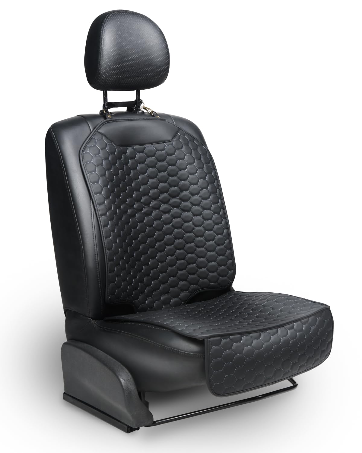Black-Brown Backless Booster with Latch, Seat Protector & Backseat Organizer Z181488