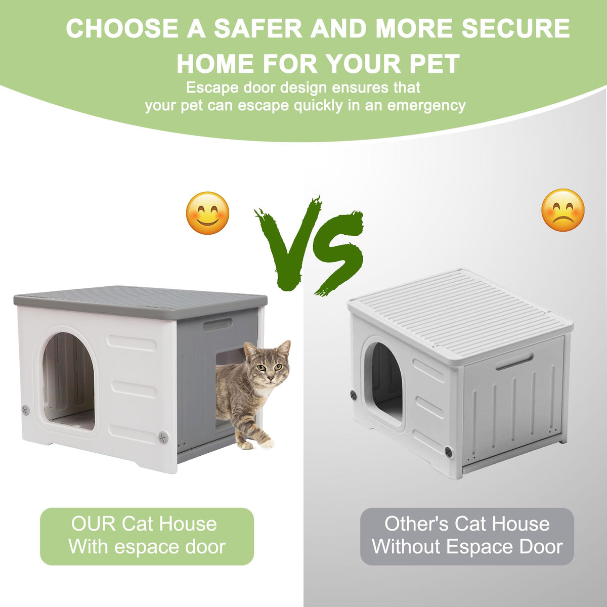 Waterproof Plastic Cat House U32122