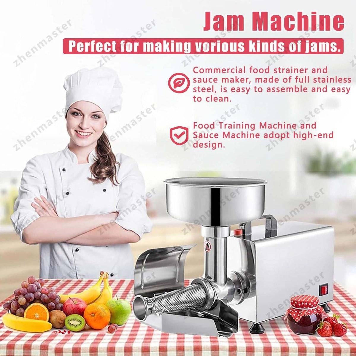 450W Electric Tomato Strainer with Automatic Seed Separator P645
