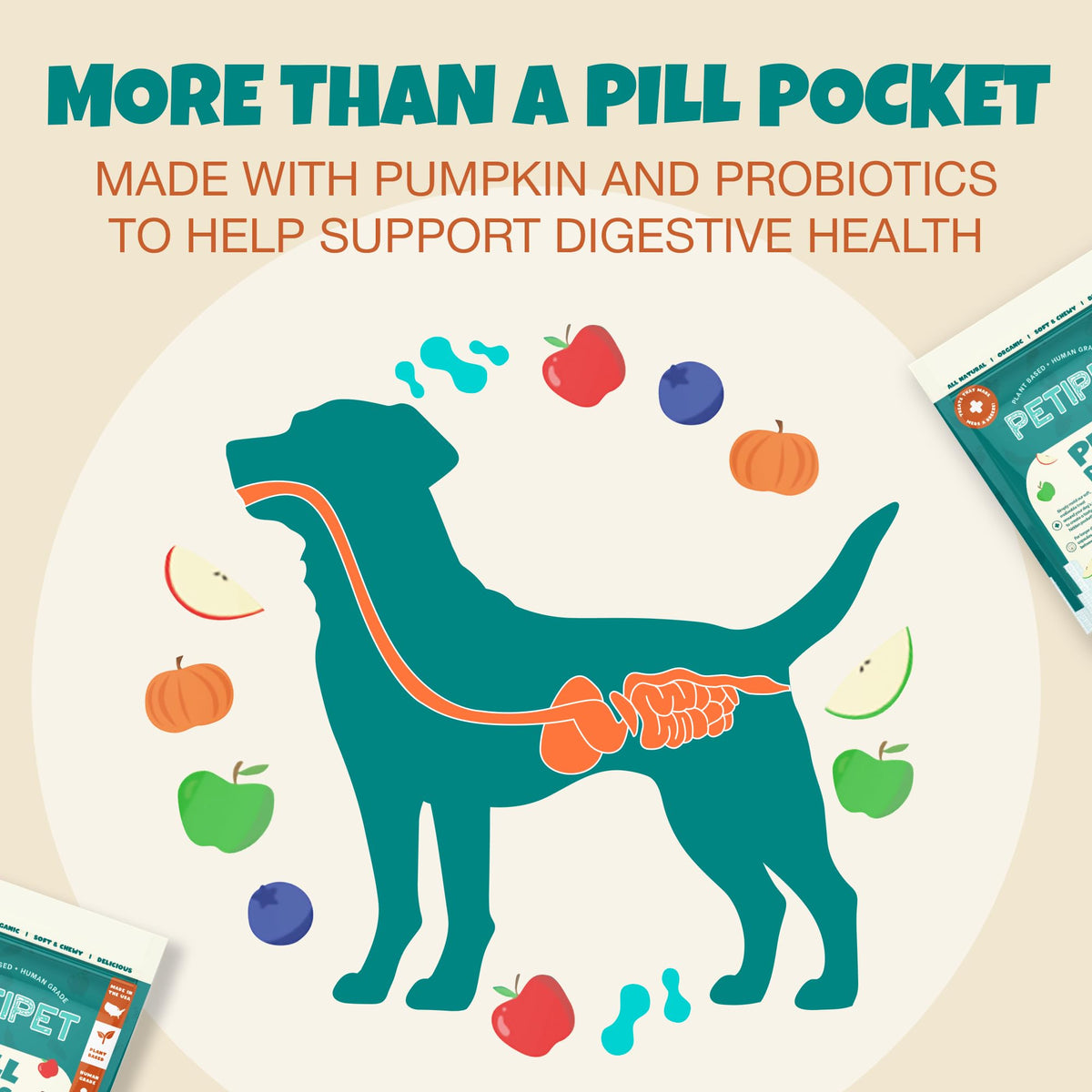 Pill Wraps for Dogs with Pumpkin and Probiotics J502515