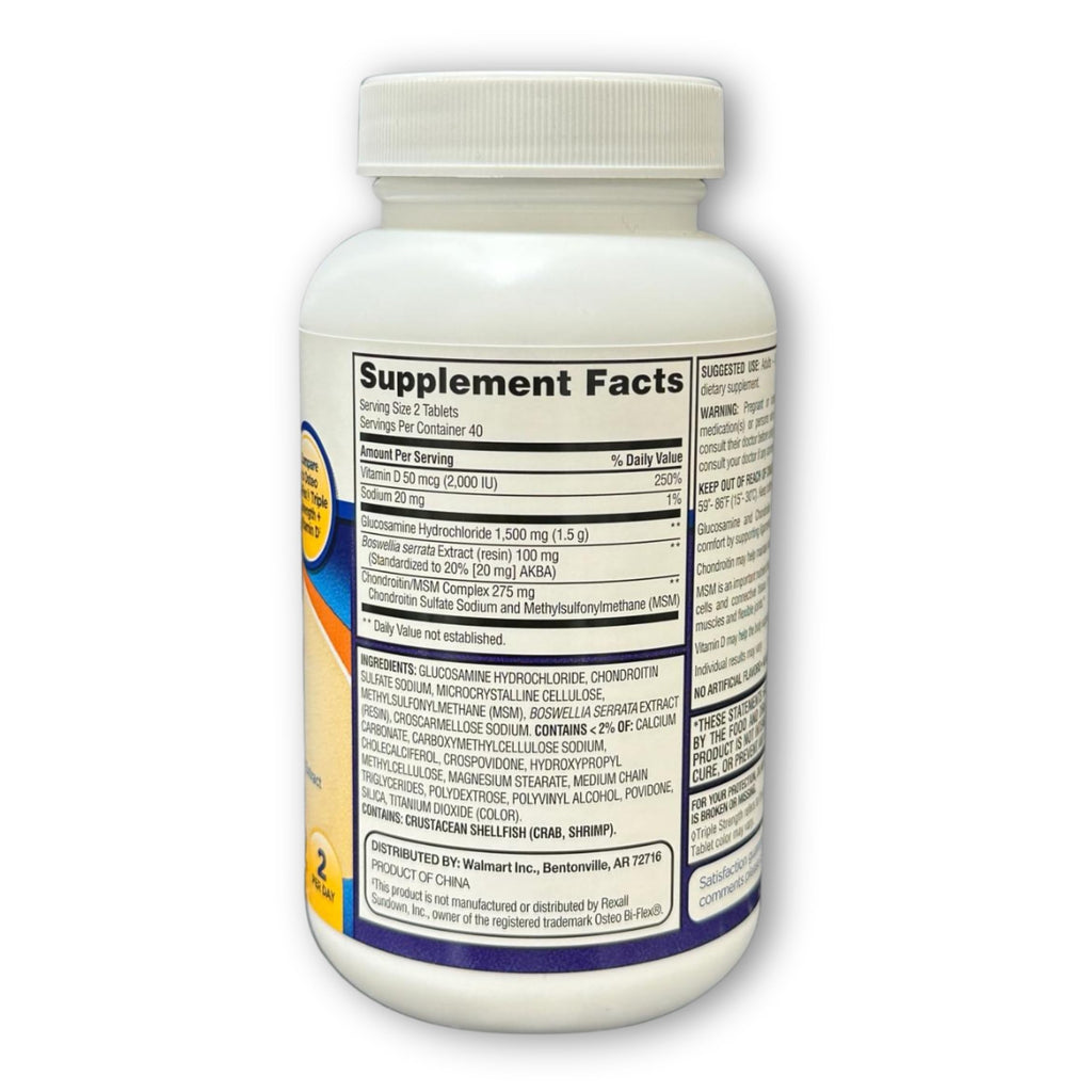 Triple Strength Glucosamine Chondroitin Vitamin D Tablets 80ct C1392