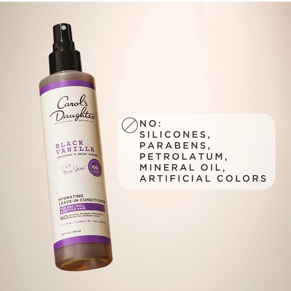 Black Vanilla Leave In Conditioner 8 Fl Oz W5119