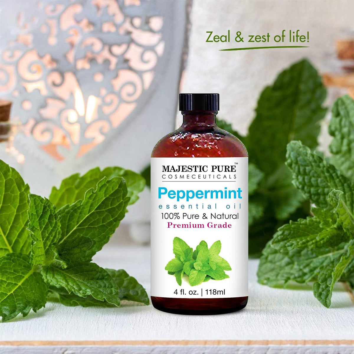 Peppermint and Eucalyptus Essential Oil 4 fl oz Pack of 2 W68505