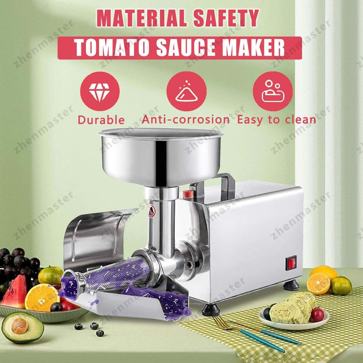 450W Electric Tomato Strainer with Automatic Seed Separator P645