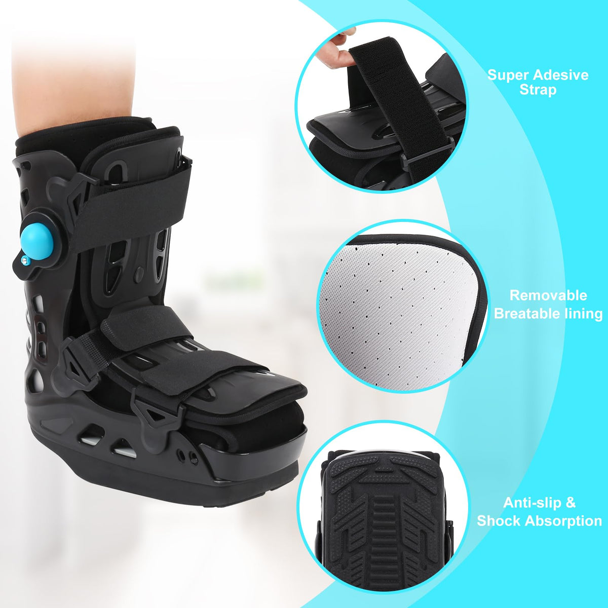 Inflatable Walker Fracture Boot Medical Short Air Cam Walker Brace Small S761