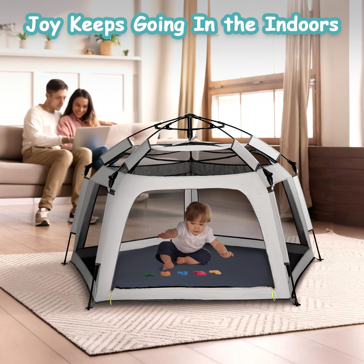 Pop-up Play Tent with Canopy Travel Bag T2396