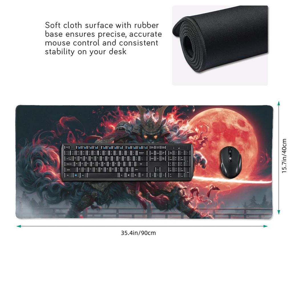 Samurai Cat XL Gaming Mouse Pad I2965
