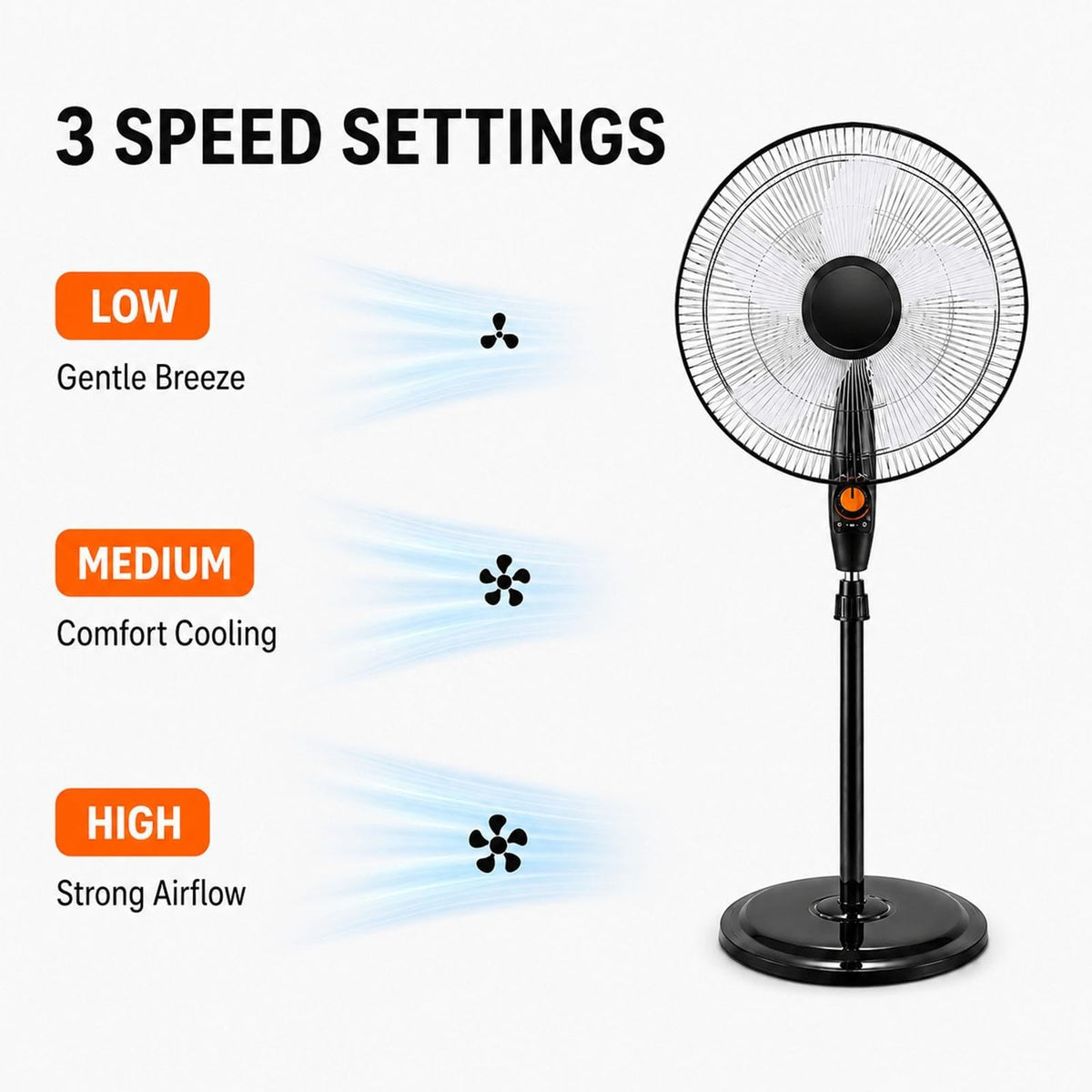 Rechargeable Pedestal Fan with Solar Panel K52097