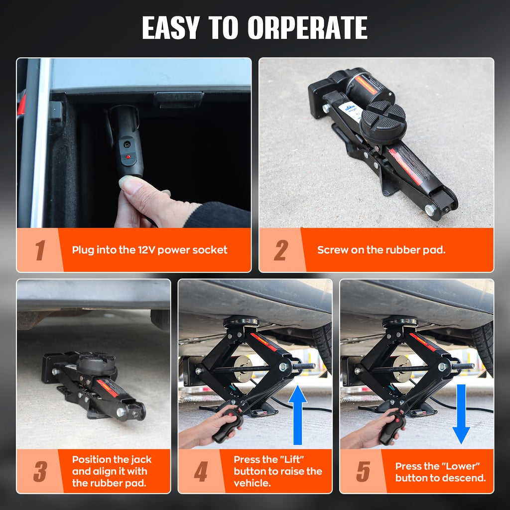3 Ton Electric Car Jack Kit with Lug Wrench P29069