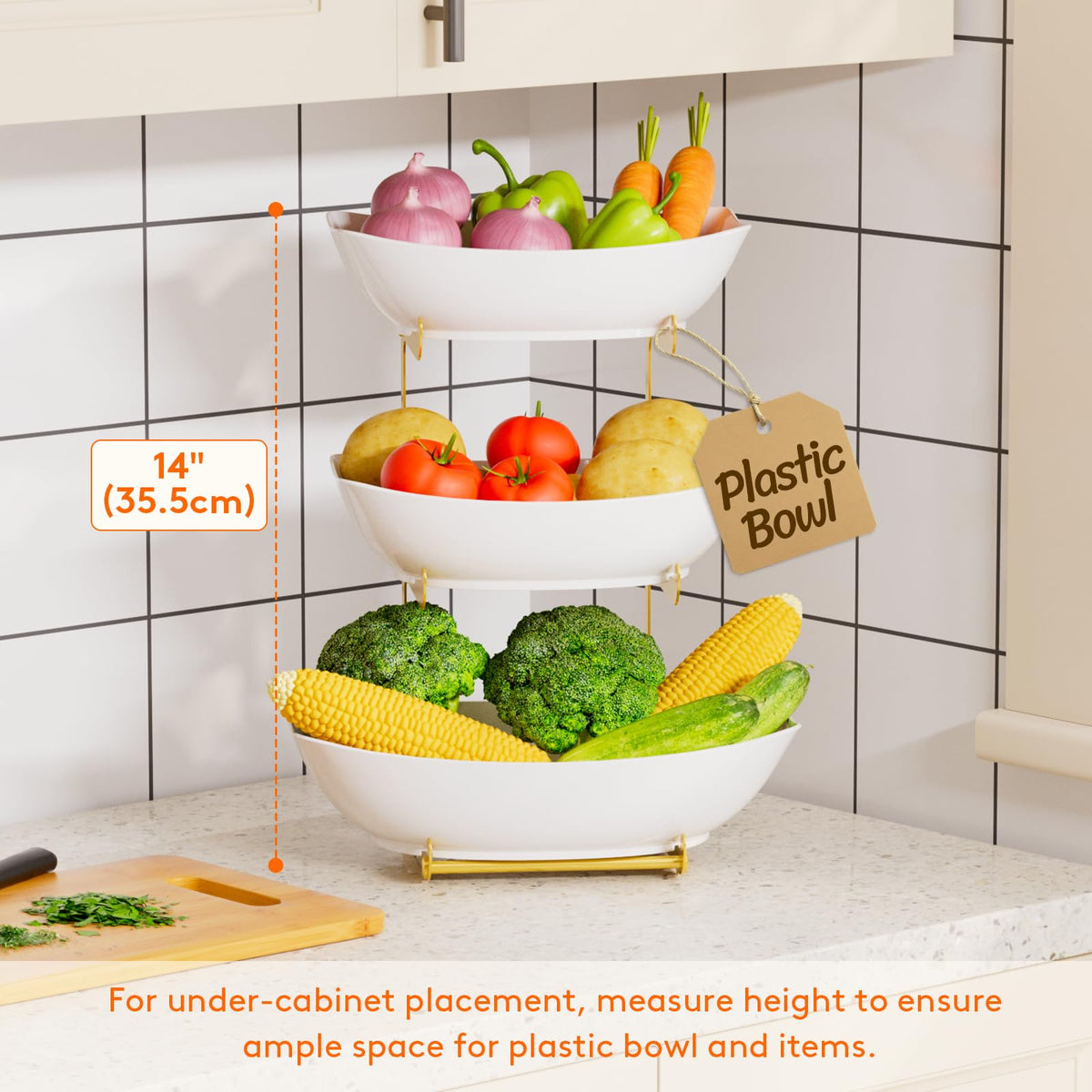 3 Tier Plastic Fruit Bowl H4509