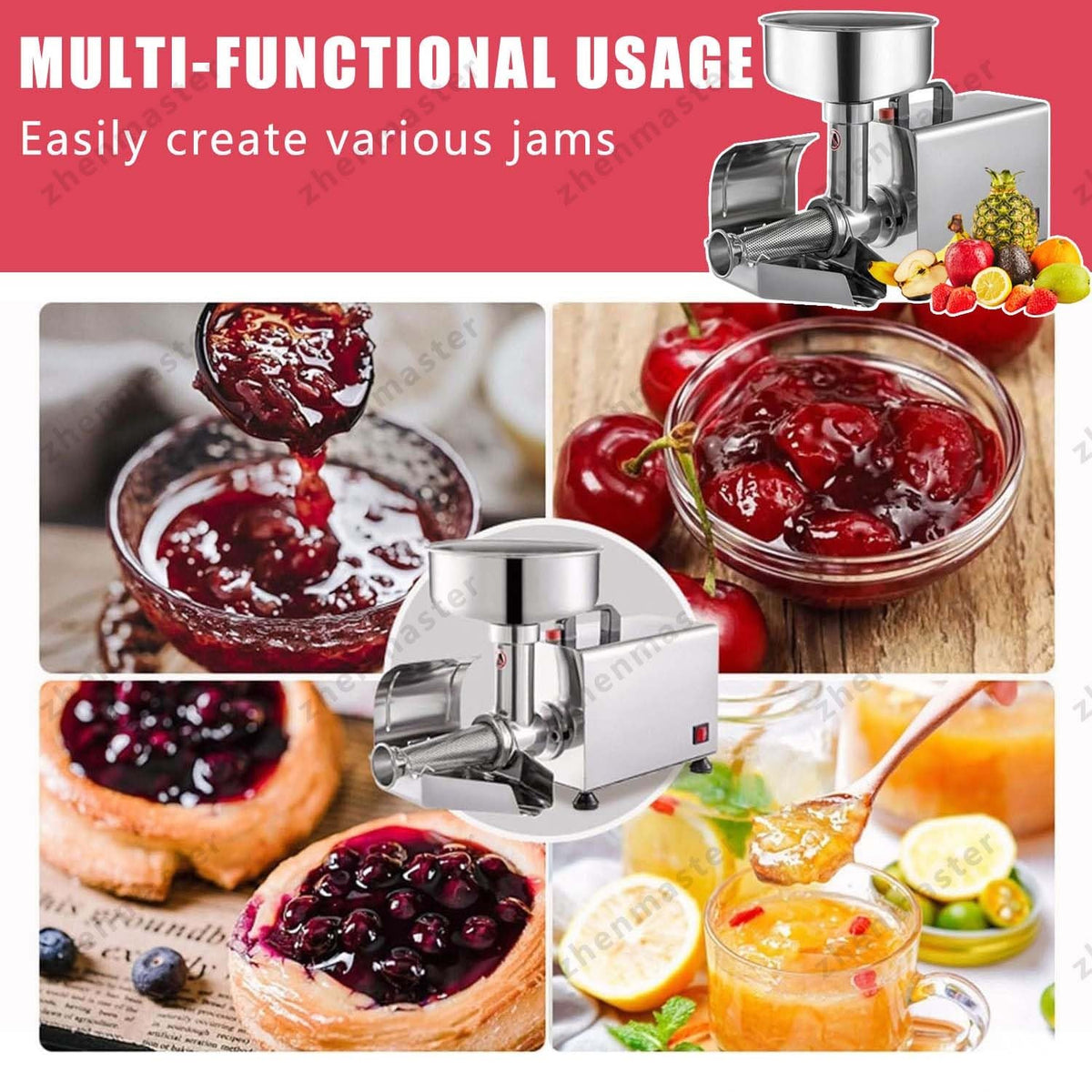 450W Electric Tomato Strainer with Automatic Seed Separator P645