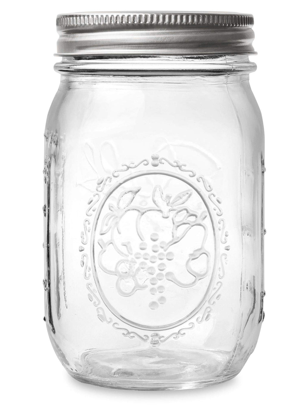 16 oz Regular Mouth Mason Jar with Lids and Bands (12 Units) Q3980
