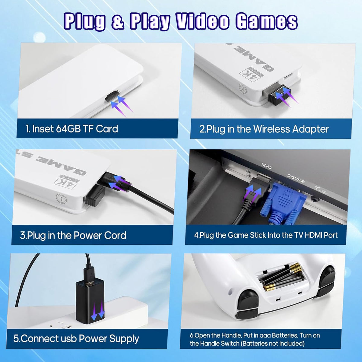 Wireless Retro Gaming Console Built-in 20,000+ Games C902