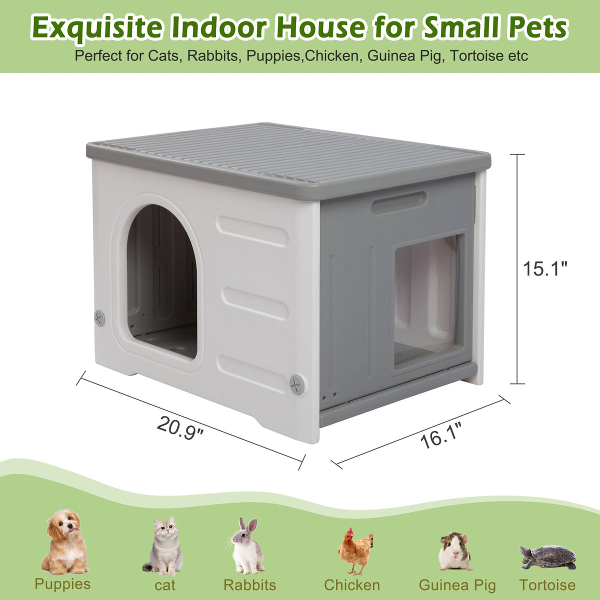 Waterproof Plastic Cat House U32122