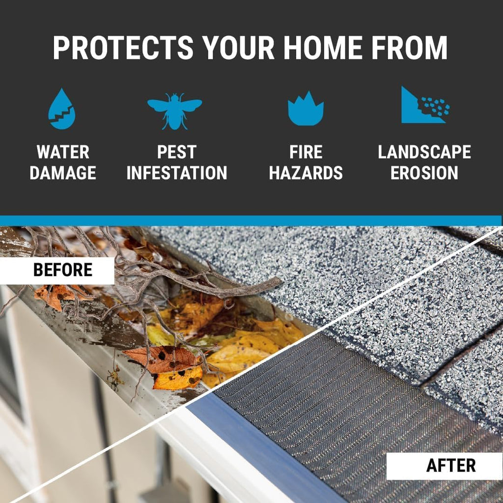 Stainless Steel Micro-Mesh Gutter Guard Kit 48 Ft. L126934