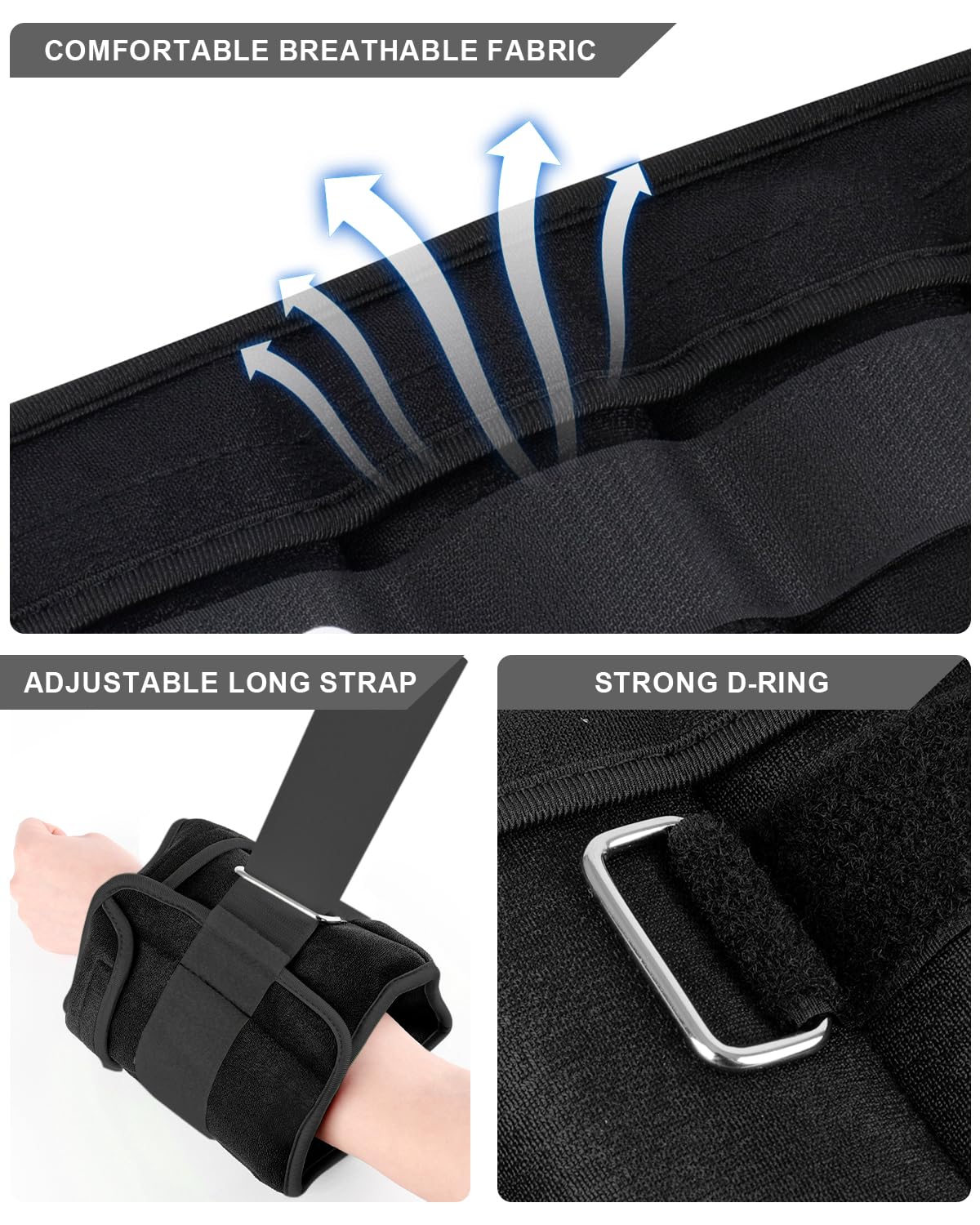 Adjustable Ankle Weights with Removable Weight W440815